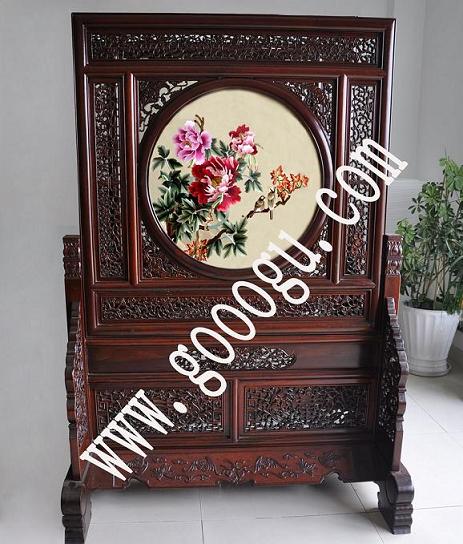 榮華富貴牡丹，居家玄關(guān)，雙面繡擺件，蘇州刺繡